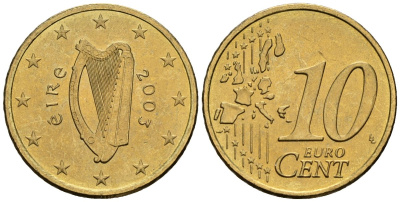 Ирландия 10 евроцентов 2003 KM 35 нордик 4147-726