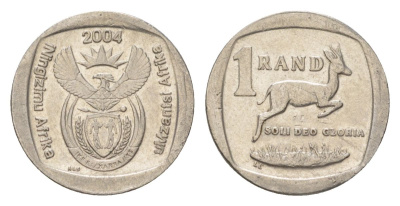 ЮАР 1 ранд 2004 KM 333 медь плакированная никелем 4627-431