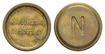 Германия жетон компании "Stadtwerke Frankfurt" ND латунь 4636-1013