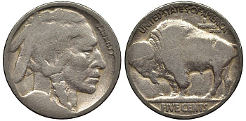США 5 ЦЕНТОВ ND ИНДЕЕЦ, БИЗОН KM 134 медно-никель 27-734