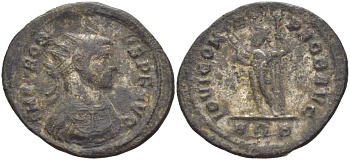 Римская Империя аврелианиан 280 Проб, IMP PROBVS P F AVG / IOVI CONS PROB AVG, Рим RIC 173 биллон 1073-17-87