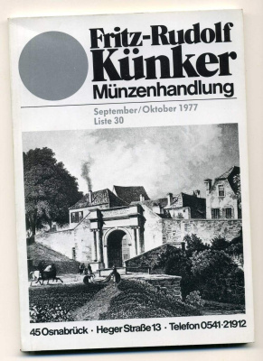 ФРИТЦ-РУДОЛЬФ КЮНКЕР КАТАЛОГ ФИКСИРОВАННЫХ ПРОДАЖ (LAGERKATALOG) 1977 СЕНТЯБРЬ-ОКТЯБРЬ, № 30 00-01-01-26