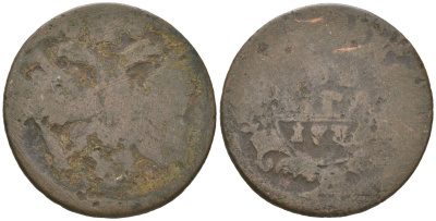 Россия 1 деньга ND (1730-1739) KM 188 медь 4605-553