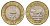 Индия 10 рупий 2010 75 лет Резервному банку Индии KM 388 биметалл 4119-1027