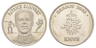 Нидерланды медаль футболисты сборной Голландии на Евро (чемпионате Европы по футболу) 2000 - Патрик Клюйверт 2000 диаметр 27 мм, вес 8,2 гр медно-никель 4175-413