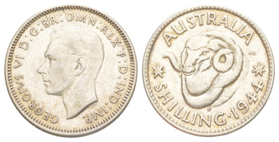 Австралия 1 шиллинг 1944 Георг VI (1936-1952) KM 39 серебро 441-1345
