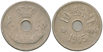 Румыния 10 бань 1905 Кароль I (1881-1914) KM 32 медно-никель 4615-347