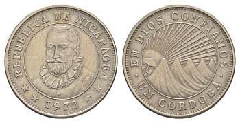 Никарагуа 1 кордоба 1972 KM 26 медно-никель 4641-335