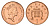 Великобритания 1 пенни 1993 Елизавета II (1952-2022) KM 935a, Spink 4391 (B4) сталь плакированная медью 4681-456