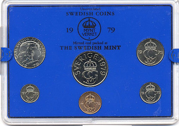 ШВЕЦИЯ НАБОР ИЗ 6 МОНЕТ 1979 04-062-99