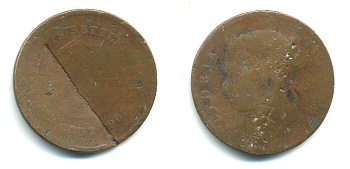 Стрейтс-Сетлментс 1 цент 1900 Виктория (1837-1901) KM 16 медь 4383-745