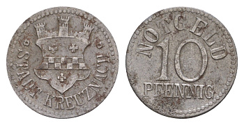 Кройцнах 10 пфеннигов ND Funck 259.1, Men18 17446.1 железо 4659-248