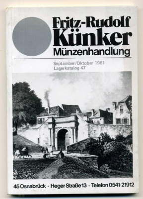 ФРИТЦ-РУДОЛЬФ КЮНКЕР КАТАЛОГ ФИКСИРОВАННЫХ ПРОДАЖ (LAGERKATALOG) 1981 СЕНТЯБРЬ-ОКТЯБРЬ, № 47 00-01-01-38