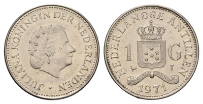 Нидерландские Антильские острова (Нидерландские Антилы) 1 гульден 1971 Юлиана (1948-1980) KM 12 никель 4661-344