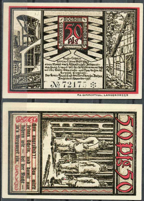 Германия, Бохум 50 пфеннигов 1921 нотгельд, за решеткой Grabowski 127.1 a бумага UNC (пресс) 00-00