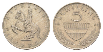 Австрия 5 шиллингов 1973 KM 2889a медно-никель 4551-512