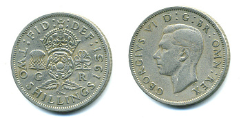 Великобритания 2 шиллинга (флорин) 1951 Георг VI (1936-1952) KM 878, Spink 4107 медно-никель 4383-836