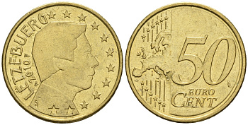 Люксембург 50 евроцентов 2010 KM 80 нордик 4148-747