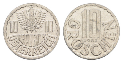 Австрия 10 грошей 1983 KM 2878 алюминий 4147-417