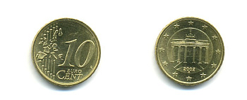 Германия 10 евроцентов 2002 A KM 210 нордик 76-756