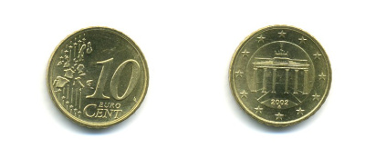 Германия 10 евроцентов 2002 A KM 210 нордик 76-756