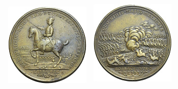 Пруссия медаль 1757 Битва при Росбахе, 48 мм, 33,07 гр, 48 мм, 33,07 гр бронза 1072-1-42