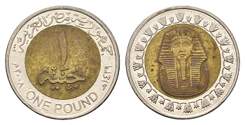 Египет 1 фунт 2008 сфинкс KM 940a биметалл 4673-836