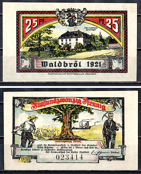 Вальдбрёль (Пруссия, Рейн) 25 пфеннигов 1921 2193-34-2-2