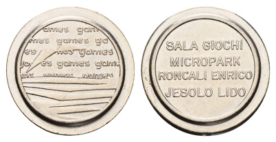 Италия, Йезоло жетон для равлечений Sale Giochi диаметр 24 мм, вес 5,6 гр нержавеющая сталь 4670-846