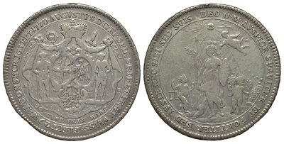 Шпеер 1 талер 1770 AS, восшествие на престол Августа Филиппа KM 12, Dav. 2788 серебро 00-809-05