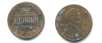 США 1 цент 1993 Авраам Линкольн KM 201b цинк плакированный медью 86-261