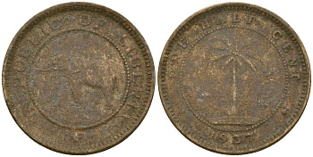 Либерия 1/2 цента 1937 KM 10 латунь 4174-367