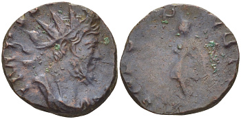 Римская Империя (императоры в Галлии) антониниан 272 - 273 Тетрик I. SPES PVBLICA, Спея, держащая цветок, Колония Агриппины, Very fine RIC 136 биллон 1073-14-53