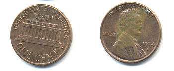 США 1 ЦЕНТ 1974 D, ЛИНКОЛЬН KM 201 медь цинк 86-217