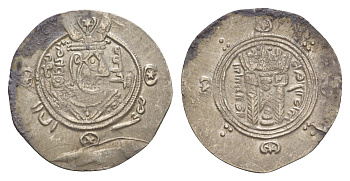 Табаристан 1/2 драхмы (подражание Сасанидской драхмы) 788-793 AH 172-176, Мукатиль серебро 1515-2121