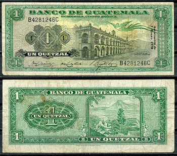 Гватемала 1 кетсаль 1970 Наследие Серро-дель-Кармен, Озеро Атитлан Pick 52 g (1)  бумага 7217-62-2-2