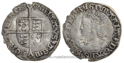 Англия 4 пенса (гроут) 1553-54 Мария I Тюдор Spink 2492 серебро 00-000-00