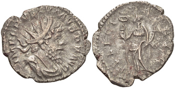 Римская Империя (императоры в Галлии) антониниан 260 - 269 Постум. IMP C POSTVMVS P F AVG / FELICITAS AVG, Фелицитата с кадуцием и рогом Изобилия, Колония Агриппины, Good Very fine RIC 58 биллон 1073-13-15