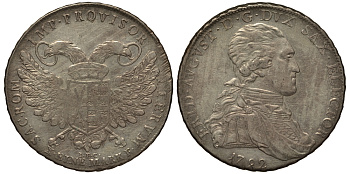 Саксония 1 талер 1792 I.E.C. KM 1034, Dav. 2700 серебро 00-819-40