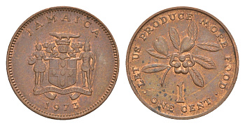 Ямайка 1 цент 1973 ФАО - Давайте производить больше еды KM 52 бронза aUNC 4649-1045