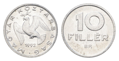 Венгрия 10 филлеров 1992 BP KM 675 алюминий UNC 4664-1119