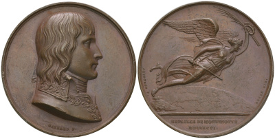 Набор бронзовых французских медалей и медальонов 1810 года. Оригинальный комплект. 0-0-02