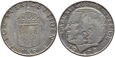 Швеция 1 крона 1978 Карл XVI Густав (1973- ) KM 852 медь плакированная медно-никелем 4397-856
