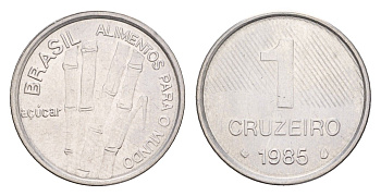 Бразилия 1 крузейро 1985 ФАО - Сахарный тростник KM 598 нержавеющая сталь 4651-1012