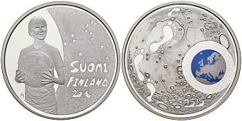 Финляндия 20 евро 2010 детское творчество KM 153 серебро  PROOF  1095-5-41