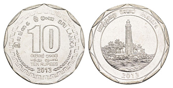 Шри-Ланка 10 рупий 2013 серия административные округа Шри Ланки, Матара KM 207 нержавеющая сталь UNC 4635-1055