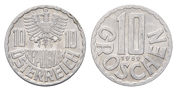 Австрия 10 грошей 1959 KM 2878 алюминий 4669-667