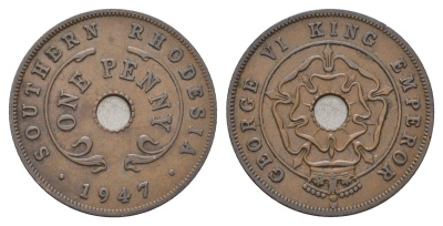 Южная Родезия 1 пенни 1947 KM 8a бронза 60-1323
