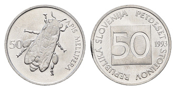 Словения 50 стотинов 1993 KM 3 алюминий UNC 4164-131