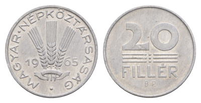 Венгрия 20 филлеров 1965 KM 550 алюминий aUNC 4630-1131